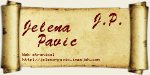 Jelena Pavić vizit kartica